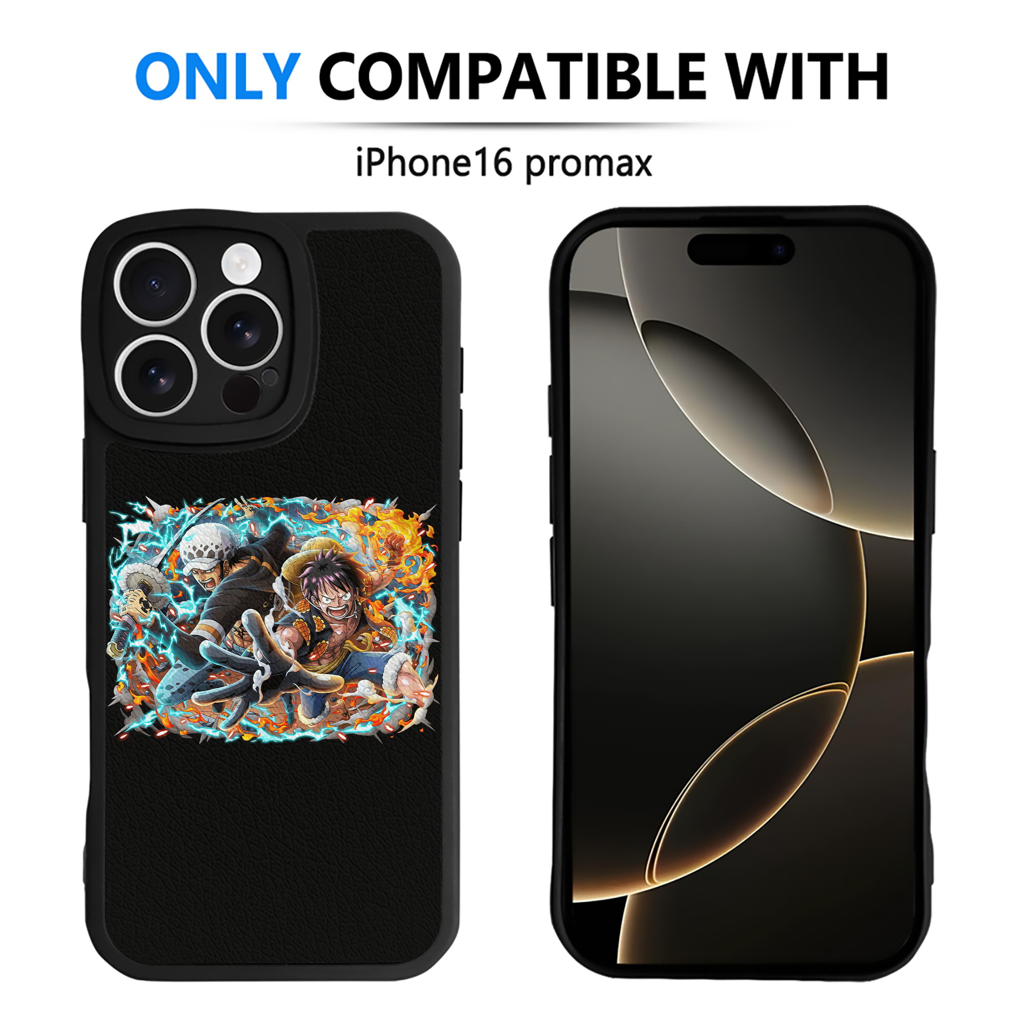 （画像用） ワンピース モンキー・D・ルフィ ONE PIECE Monkey D. Luffy 【iPhone 16シリーズ対応】シリコンスマホケース（レザー調） 材質：シリコン
